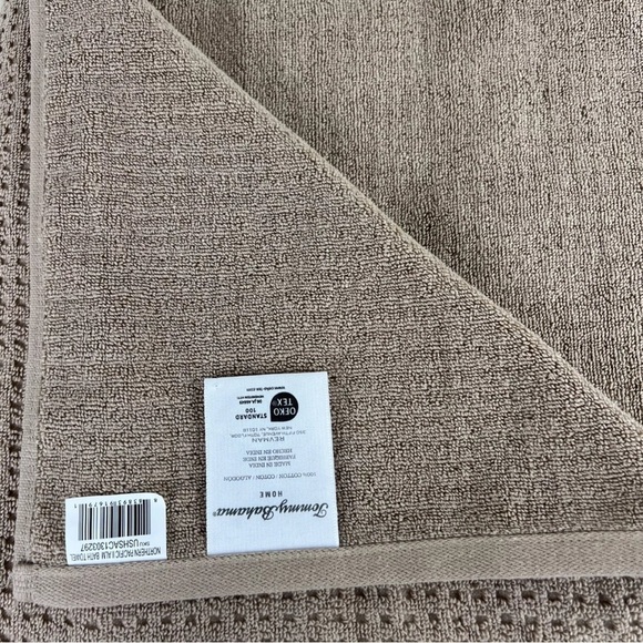 Tommy Bahama Bath Towel Set Northern Pacific II Brown Textured 4 Piece Set NEW - Picture 8 of 11